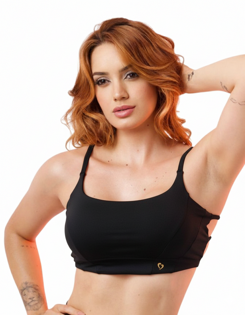 Top aberto nas costas com bojo removível