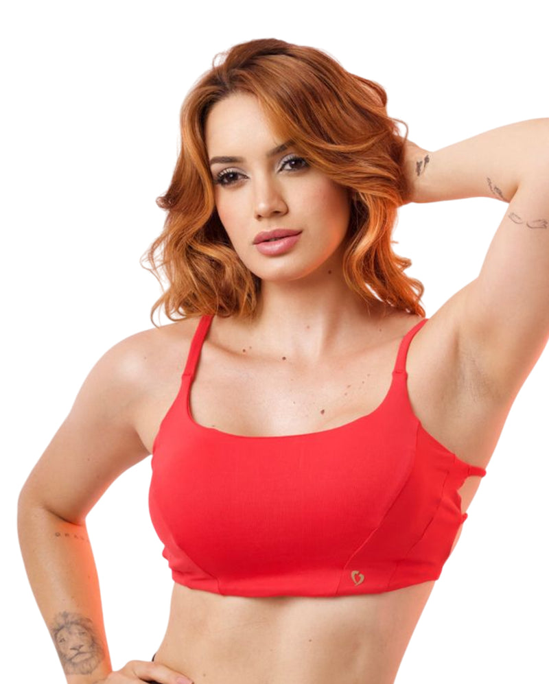 Top aberto nas costas com bojo removível